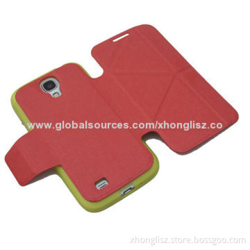 Flip Case for Samsung S4 with PC Back Cover/Slim Case/Various Colors
